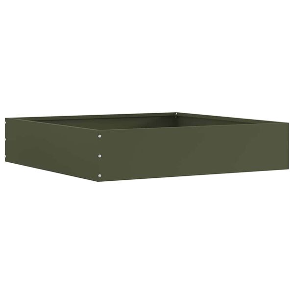 vidaXL Margine pentru gazon Verde măsliniu 60 x 60 x 13 cm Oțel