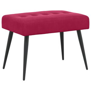 vidaXL Bancă cu butoane capitonate Roșu Vin 60 x 40 x 45 cm Catifea