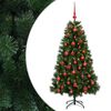 vidaXL Brad de Crăciun artificial cu glob 120 cm 150 LED-uri Alb cald
