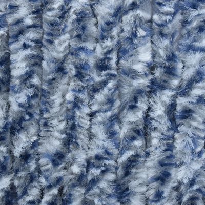 vidaXL Perdea de insecte, albastru, alb, argintiu, 56x185 cm, Chenille