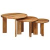 vidaXL Mese de Cafea Nesting 3 buc. Maro &Oslash; 54 x 40 cm