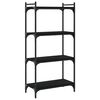 vidaXL Bibliotecă cu 4 niveluri, negru, 60x30x120 cm, lemn prelucrat