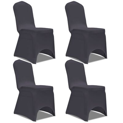 vidaXL Husă de scaun elastică, 4 buc., antracit