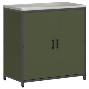 vidaXL Depozitare pentru bucătărie Verde măsliniu 60 x 50 x 92 cm Oțel