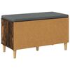 vidaXL Bancă pentru hol cu pernă cu ușă Stejar fumuriu 60 x 38 x 46 cm