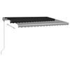 vidaXL Copertină retractabilă manual cu LED, antracit, 400x300 cm