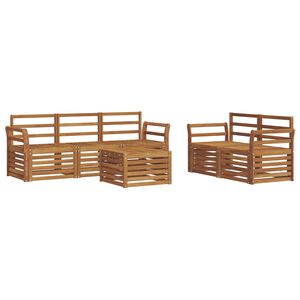 vidaXL Seturi de canapele 6 pcs natural Lemn Solid de Acacia