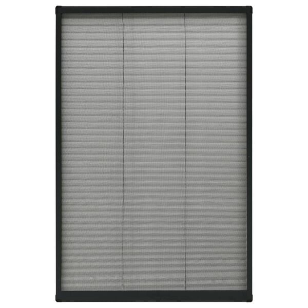 vidaXL Plasă insecte plisse pentru ferestre antracit 80x160cm aluminiu
