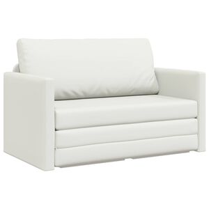 vidaXL Pat canapea Alb 124 x 71 x 78 cm Piele artificiala