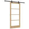 vidaXL Ușă glisantă ORKDAL Natural și Negru 93 x 202 cm