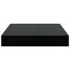 vidaXL Rafturi de perete 4 buc. negru extralucios 23x23,5x3,8 cm, MDF