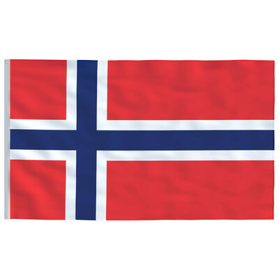 vidaXL Steag Norvegia și stâlp din aluminiu, 6,2 m