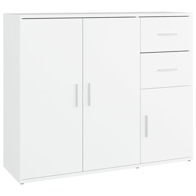 vidaXL Servantă, alb, 91x29,5x75 cm, lemn prelucrat