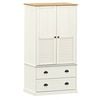 vidaXL Dulap VIGO, alb, 90x55x170 cm, lemn masiv de pin