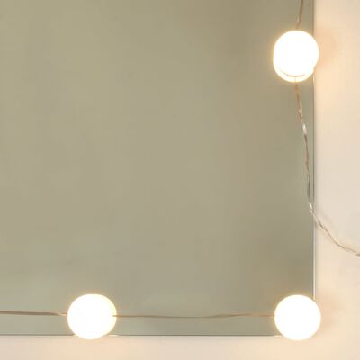vidaXL Dulap cu oglindă și LED, alb, 91x15x76,5 cm