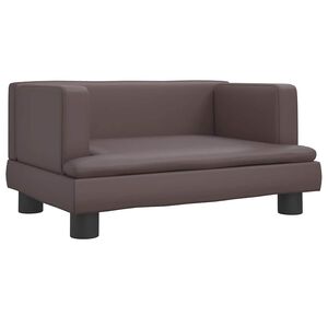 vidaXL Pat de c&acirc;ini, maro, 60x40x30 cm, piele ecologică