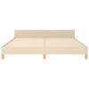 vidaXL Cadru de pat fără saltea, crem, 160x200 cm, textil