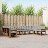 vidaXL Set de canapele de exterior 10 pcs Gri natural și deschis
