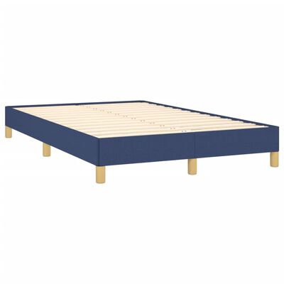 vidaXL Cadru de pat, albastru, 120 x 200 cm, material textil