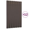 vidaXL Panouri de acoperiș 12 buc. oțel galvanizat maro 60x36 cm