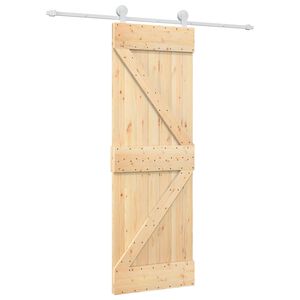 vidaXL Ușă glisantă 70 x 210 cm Lemn de Pin Solid (Nefinisat)