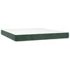 vidaXL Pat box spring cu saltea, verde &icirc;nchis, 180x200 cm, catifea
