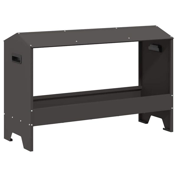 vidaXL JGHEAB pentru hrănit pui Negru 81 x 32 x 53,5 cm