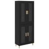 vidaXL Bufet Stejar Negru 69,5 x 34 x 180 cm Lemn prelucrat