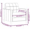 vidaXL Fotoliu canapea, gri taupe, 60 cm, material textil