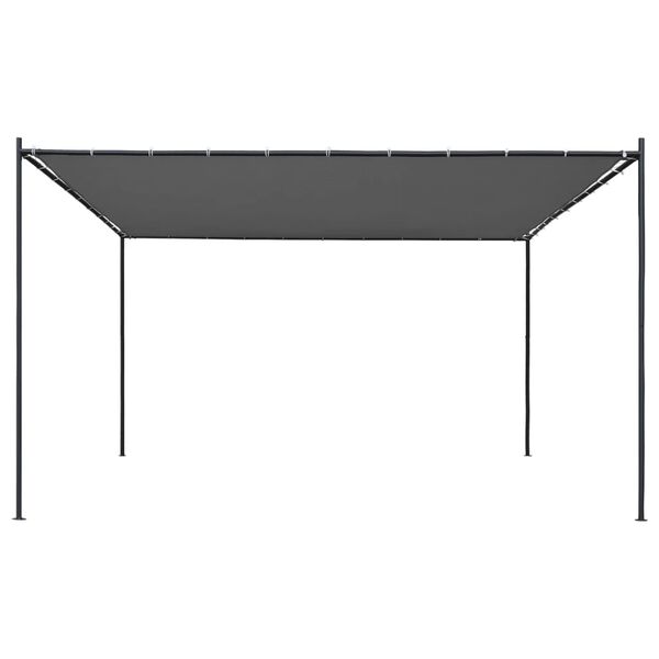 vidaXL Pavilion cu acoperiș înclinat 400x400x270 cm antracit 180 g/m²