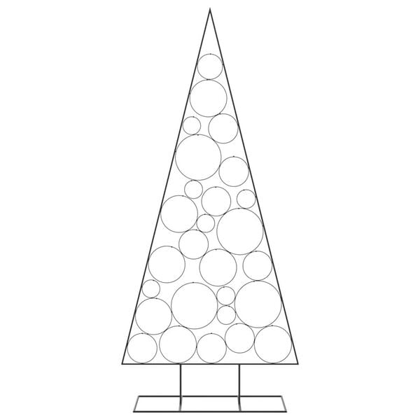 vidaXL Brad de Crăciun din metal pentru decor, negru, 210 cm