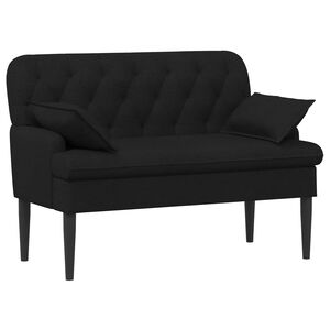 vidaXL Canapea cu capitonaj butonat Negru 111 x 68 x 80 cm Țesătură