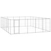vidaXL Padoc pentru c&acirc;ini de exterior, 36,3 m&sup2;, oțel galvanizat