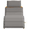 vidaXL Șezlong cu pernă 2 pcs Gri 184 x 55 x 64cm Lemn masiv de acacia