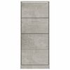 vidaXL Pantofar, gri beton, 63x24x147 cm, lemn compozit