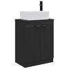 vidaXL Mobilă de baie cu chiuvetă Negru 54 x 35 x 83 cm Lemn prelucrat