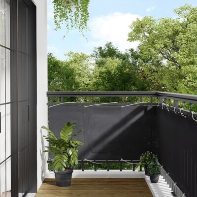vidaXL Paravan de balcon, antracit, 75x1000 cm, 100% poliester oxford
