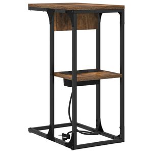 vidaXL Dulap de noapte Stejar fumuriu 41,5 x 26 x 60,5 cm