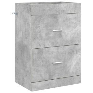 vidaXL Dulap sub chiuvetă pentru baie Gri Beton 56 x 37,5 x 81 cm