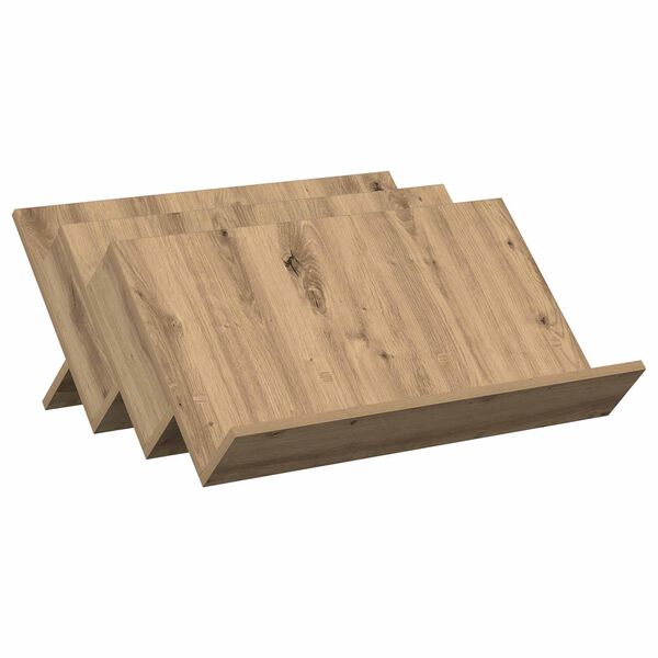 vidaXL Raft pentru reviste cu raft Stejar Artizanal 65 x 53 x 28,5 cm
