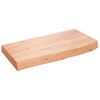 vidaXL Raft de perete maro deschis 60x30x(2-6) cm lemn stejar tratat