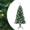 vidaXL Pom de Crăciun Artificial pentru Colț Verde 150 cm PVC și Metal