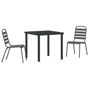 vidaXL Set de masă pentru grădină 3 buc. Antracit
