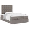 vidaXL Cadru de pat otoman cu saltea Taupe 120x190 cm Material