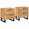 vidaXL Dulap de noapte 2 buc. natural 40 x 33 x 46 cm