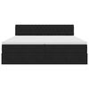 vidaXL Pat cu storage cu saltea cu headboard Negru 90 x 200 cm