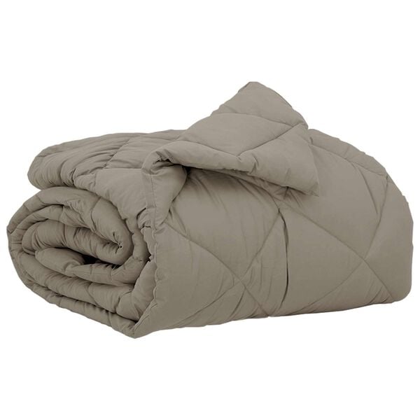 vidaXL Duvet complet pe tot parcursul anului Gri deschis 200 x 140 cm