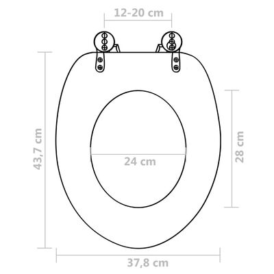 vidaXL Scaune WC, capac silențios, 2 buc., MDF, model pinguini