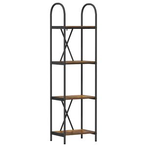 vidaXL Raft pentru cărți 4 niveluri 40 x 30 x 146 cm Lemn prelucrat