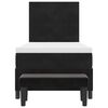 vidaXL Pat cu arcuri cu saltea cu headboard Negru 90 x 200 cm Catifea